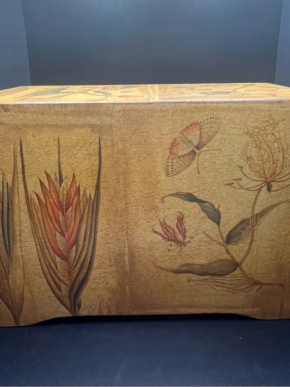 Mikasa Floral 6 Drawer Jewelry Box Wooden Tabletop Storage Chest Cottage Decor